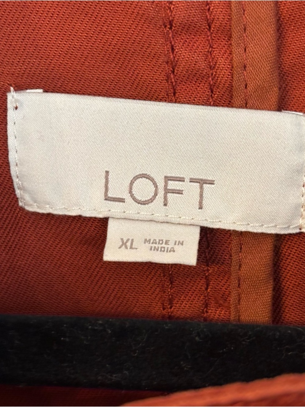 LOFT Utility Jacket XL Rust Orange Cropped Lightweight Drawstring Hem - Picture 3 of 11